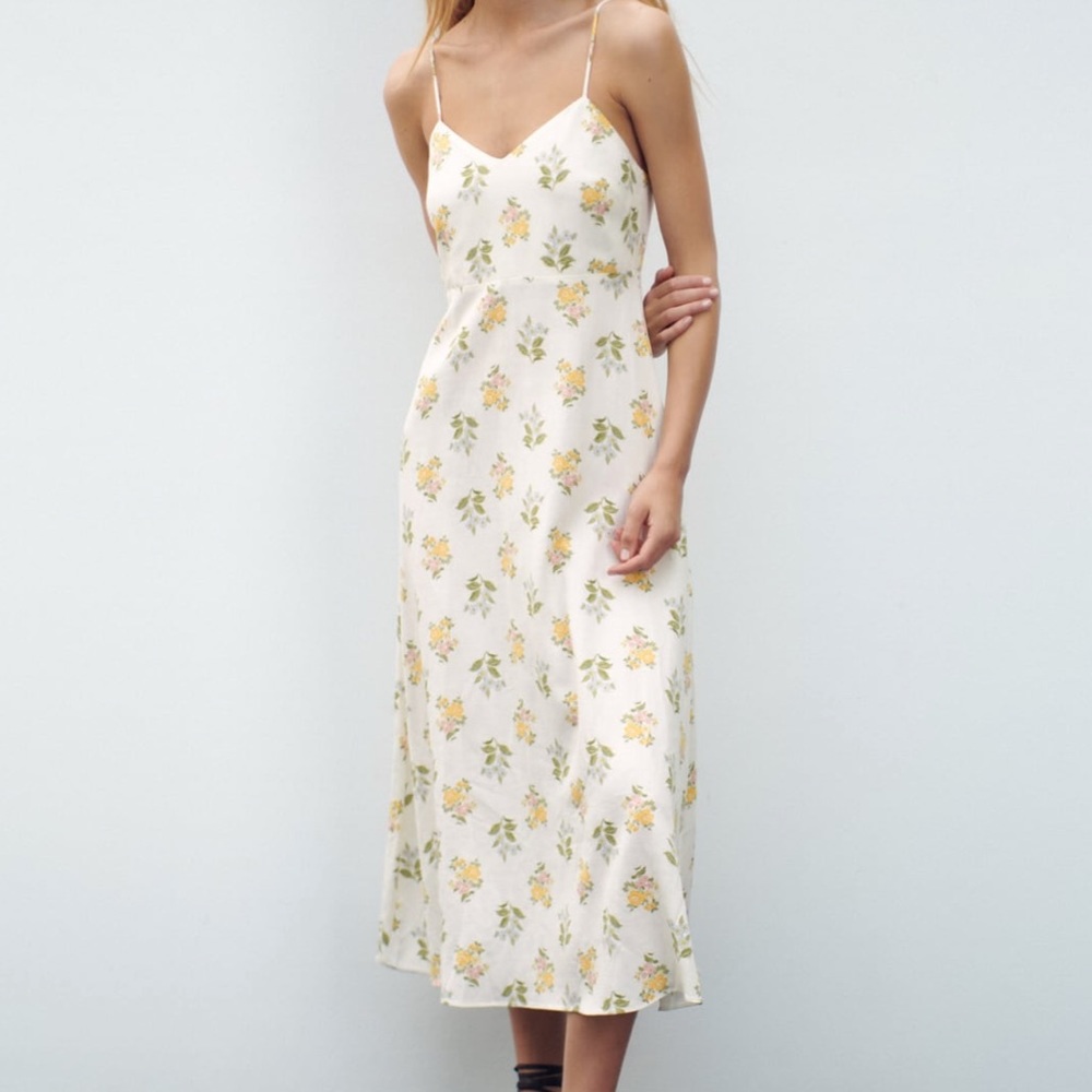 Zara floral midi dress